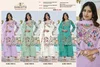 11015 A To D Glass Silk With Heavy Embroidery Work Redaymade Dress